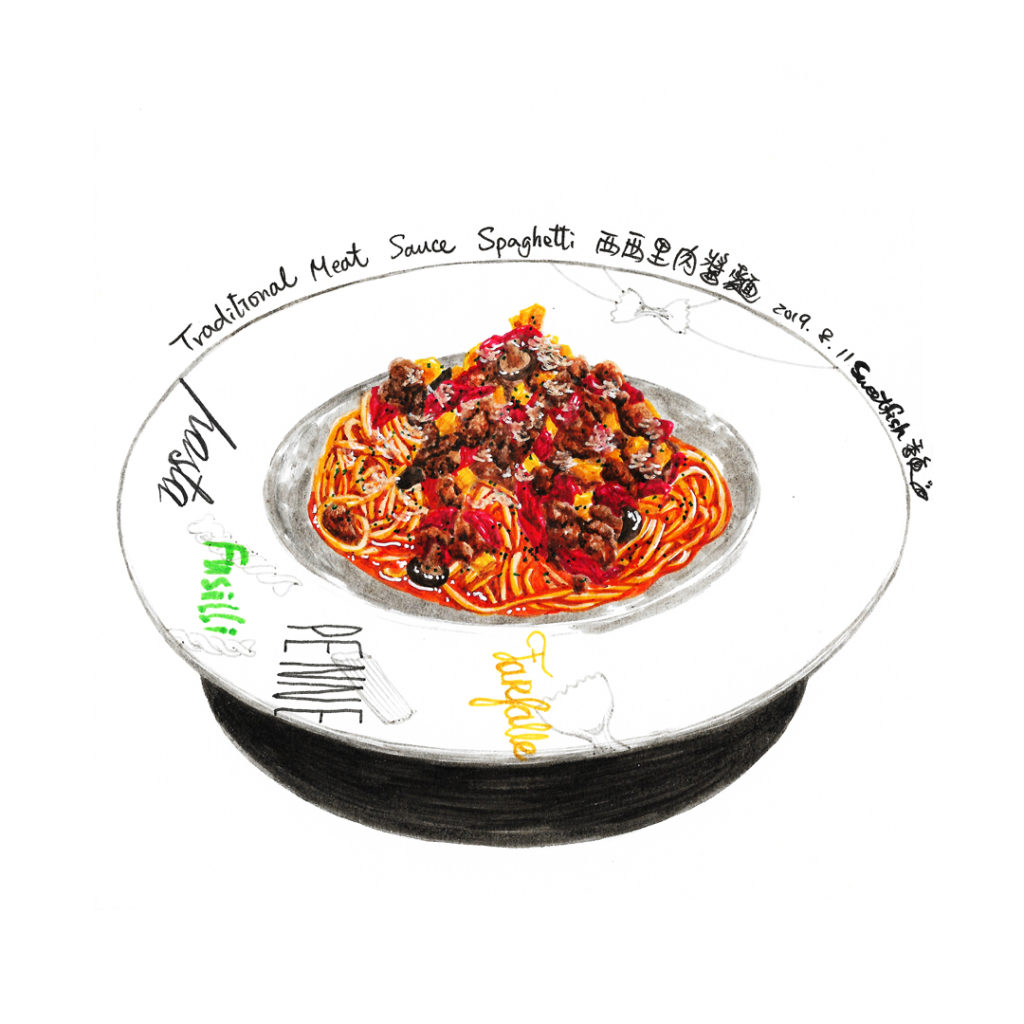 traditional-meat-sauce-spaghetti-marker-food-illustration-by-sweetfish-food-art