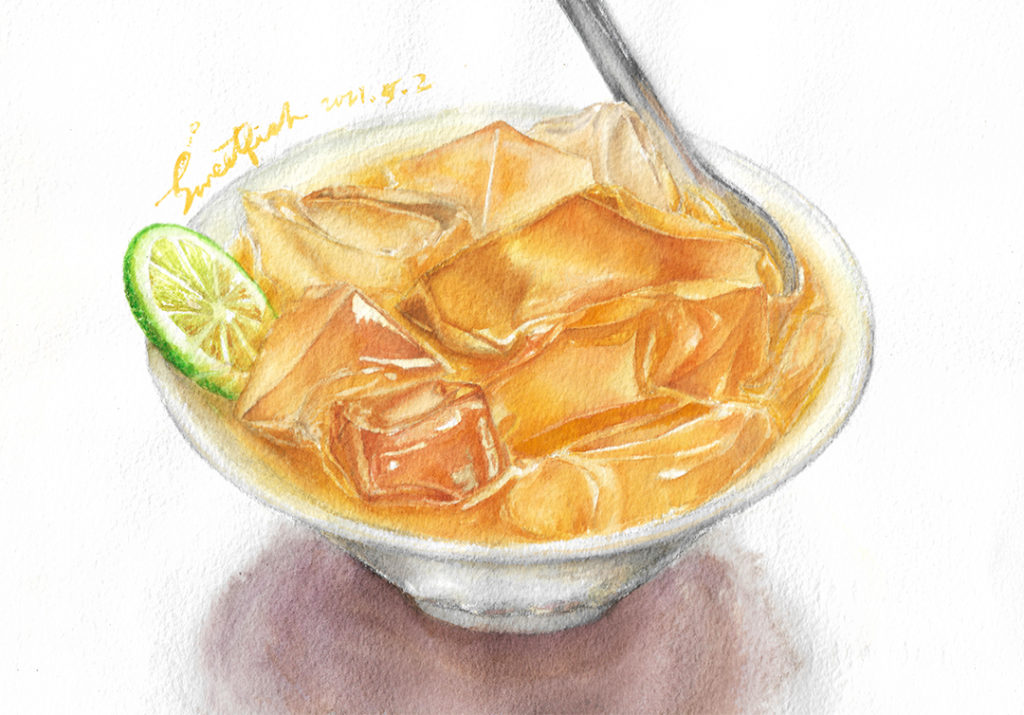 aiyu-jelly-watercolor-food-illustration-by-sweetfish-food-art