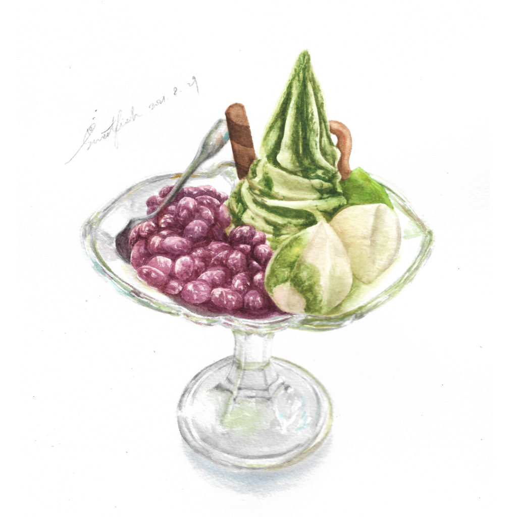 matcha-sundae-watercolor-food-illustration-by-sweetfish-food-art