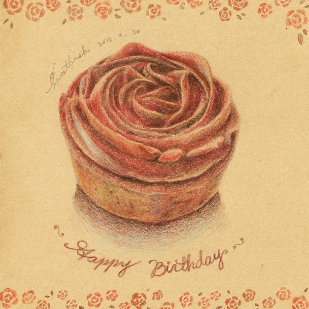tarte-au-chocolat-colourpencil-food-illustration-birthday-card-front-by-sweetfishfoodart