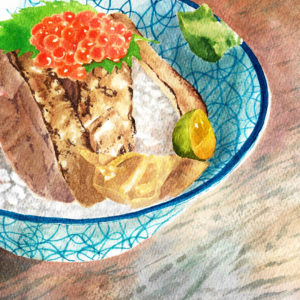 Read more about the article 炙燒比目魚緣側丼｜Broiled flounder fin donburi