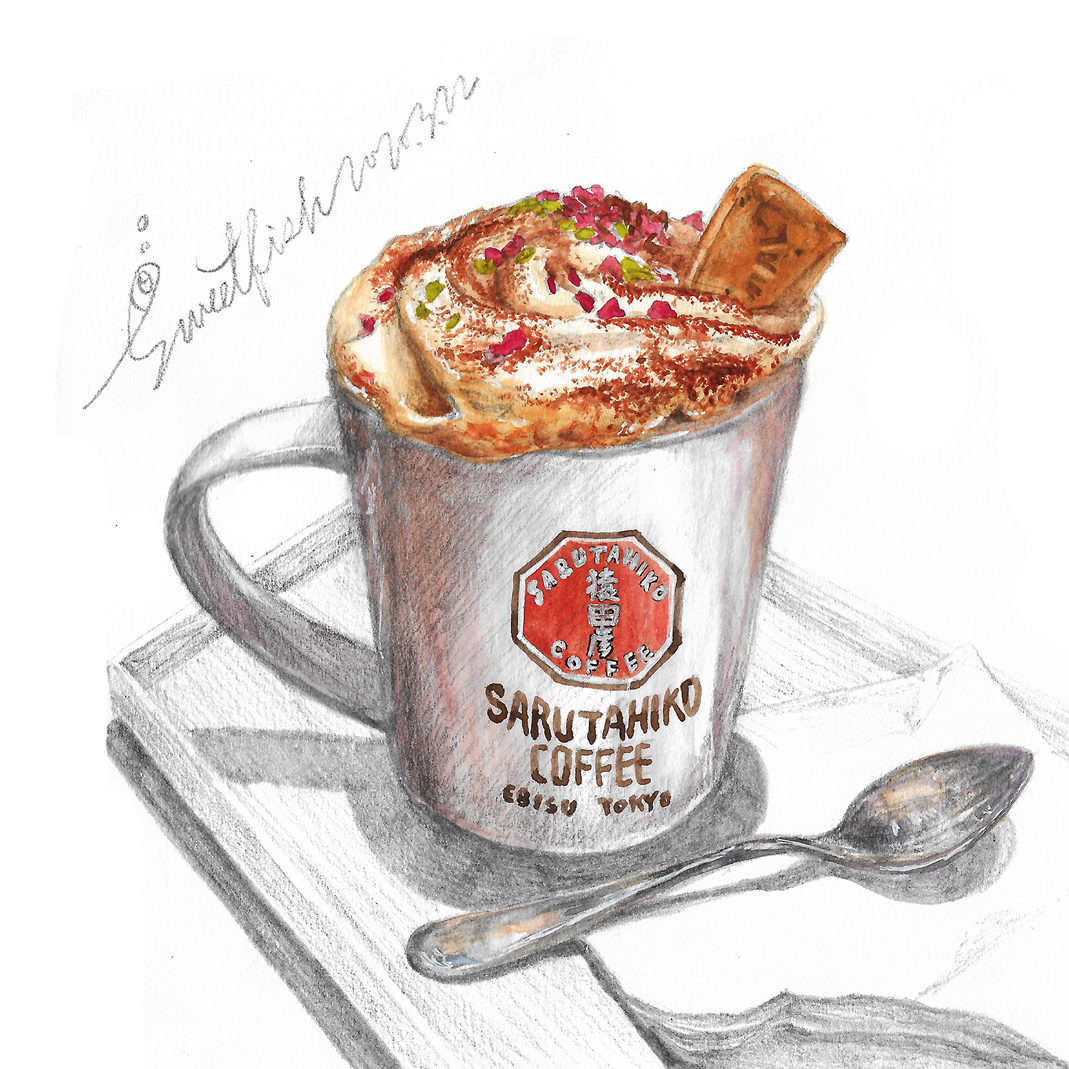 cocoa-watercolor-and-pencil-sketch-food-illustration-by-sweetfish-food-art