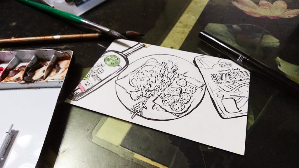 homemade-rocket-sandwich-watercolor-food-illustration-by-sweetfish-food-art-line