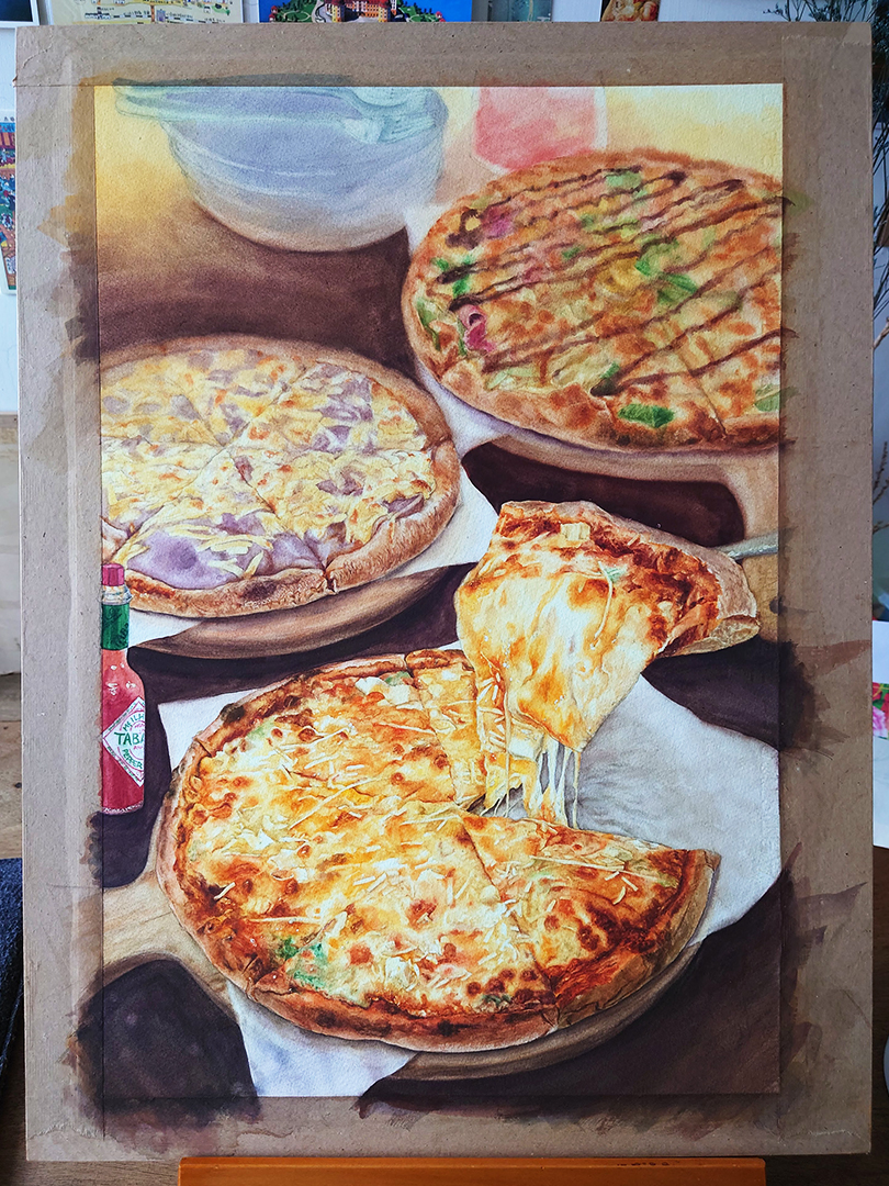 pizzas-watercolor-food-painting-by-sweetfish-food-art-painting-process-17