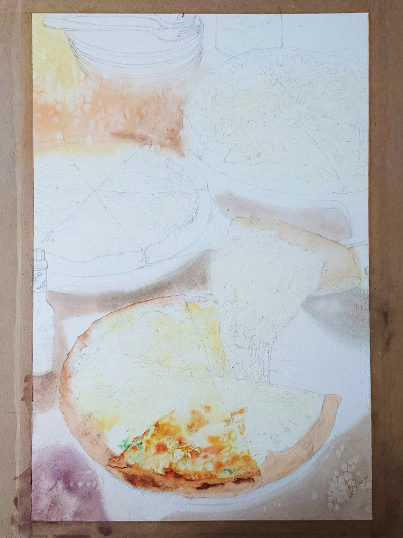 pizzas-watercolor-food-painting-by-sweetfish-food-art-painting-process-2