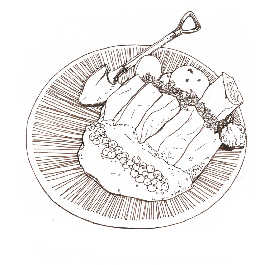 salmon-roe-and-akami-sashimi-don-watercolor-food-illustration-by-sweetfish-food-art-line