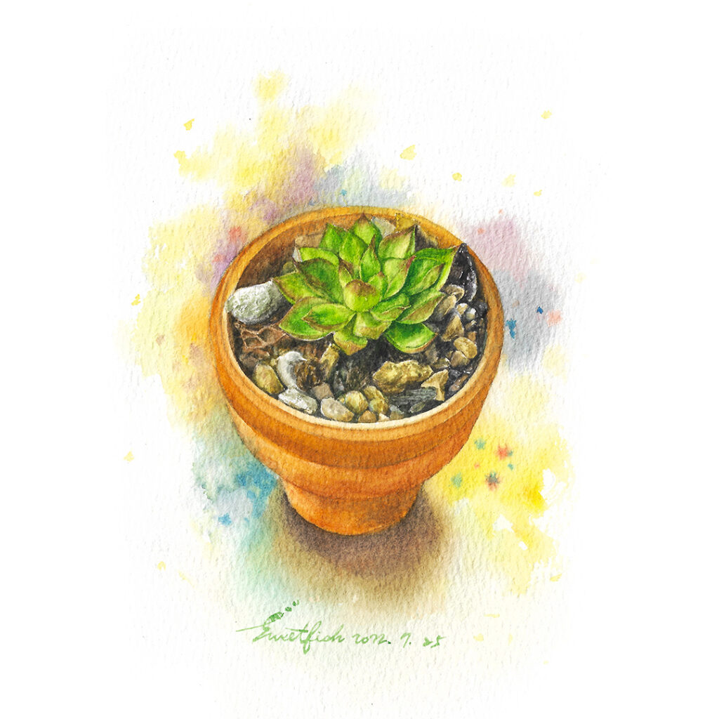 succulent-watercolor-plant-illustration-by-sweetfish-food-art