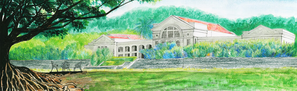 chung-hsing-assembly-hall-colored-pencil-architecture-illustration-by-sweetfish-food-art-full
